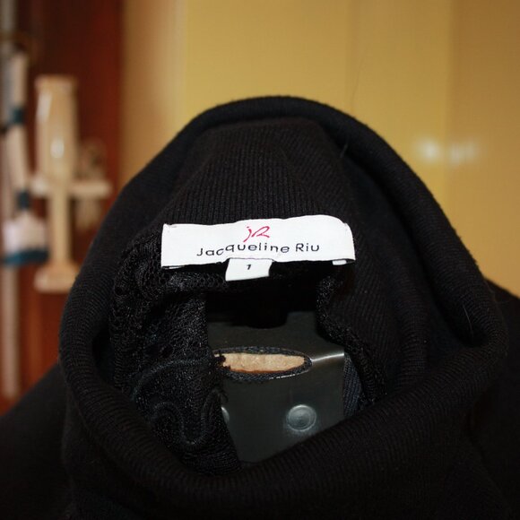 Jacqueline Riu Stretch Slip Over Black Party Dress - Picture 5 of 5